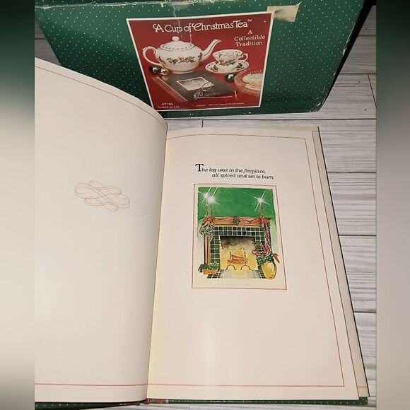 A Cup of Christmas Tea Coffee or Tea Pot Waldman House Teapot & Book By Tom Hegg - Picture 10 of 11